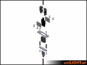 Kabel-Steckverbindung, 3 primäre 6 sekundäre Pole