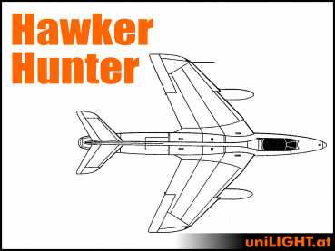 Bundle Hawker Hunter, 1:5, ca. 2.8m Länge