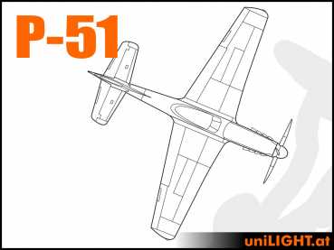 Bundle North American P-51 Mustang, 1:3, ~3.6m wingspan