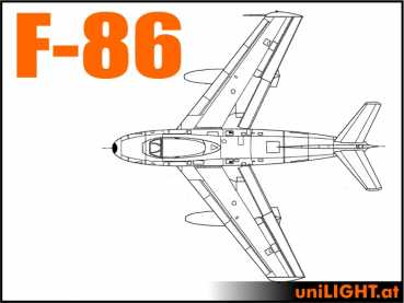 Bundle F86 Sabre, 1:3.7, ~3.1m wingspan