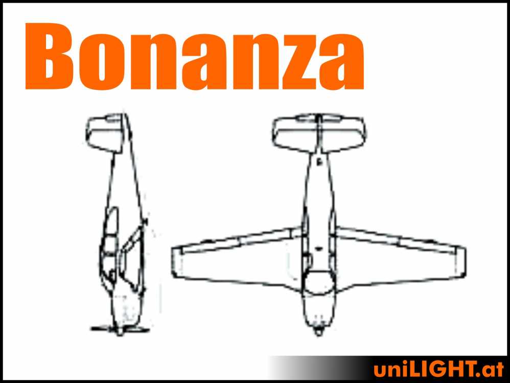 Bundle Beechcraft Bonanza, 1:4, ca. 2,5m wingspan