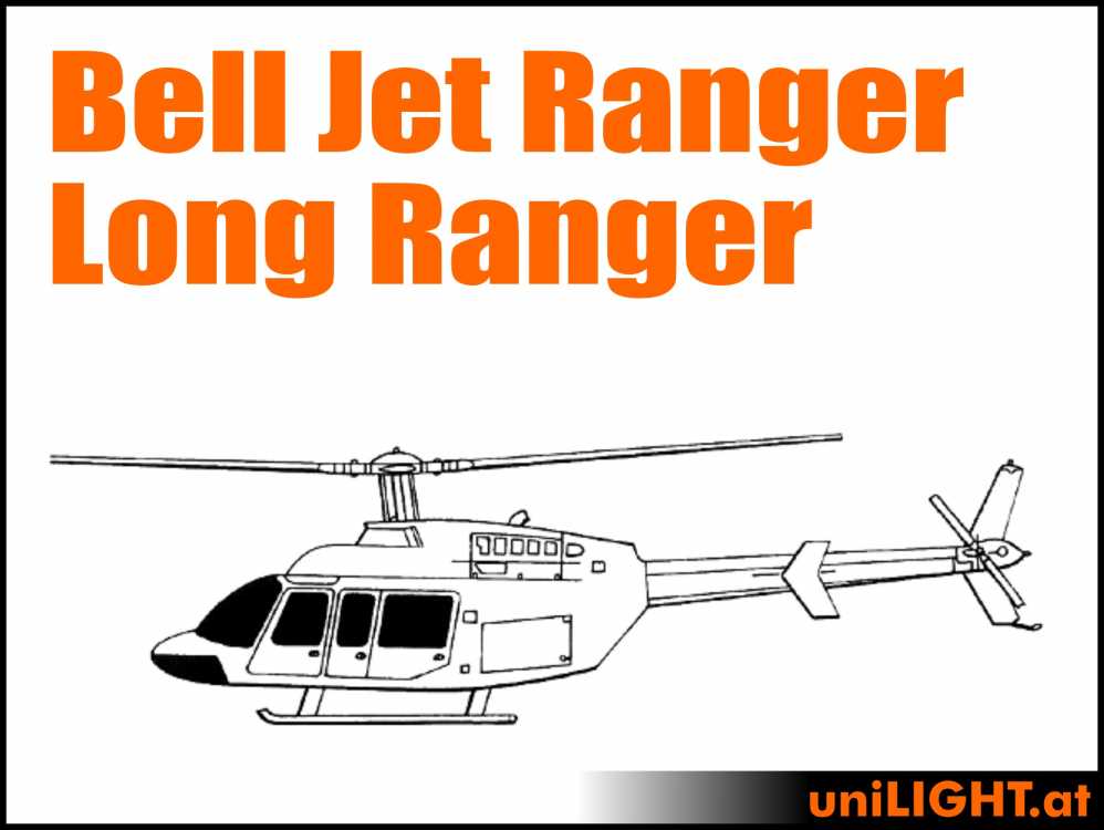 Bundle Jet Ranger & Long Ranger, 1:5, ca. 2.3m rotor diameter