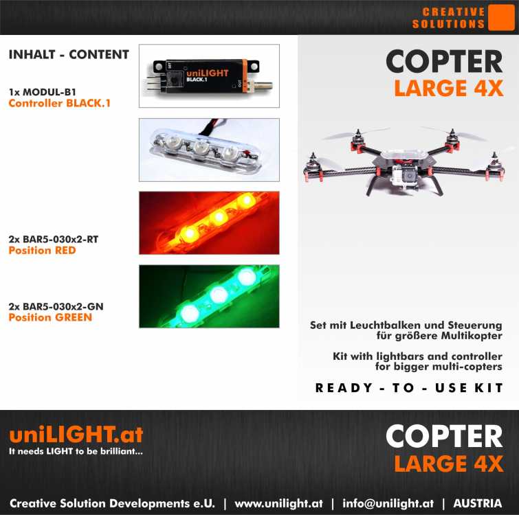 Copter-Large 4X Beleuchtungsset
