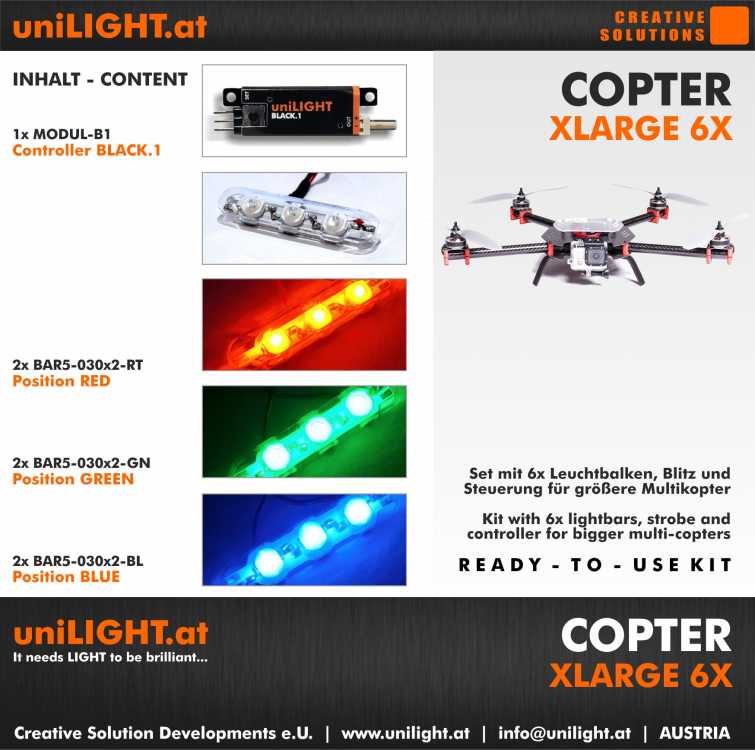 COPTER-ExtraLarge 6X lighting set