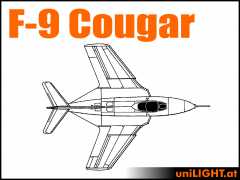 Bundle Grumman F9 Cougar, 1:5, ca. 2.2m Spannweite