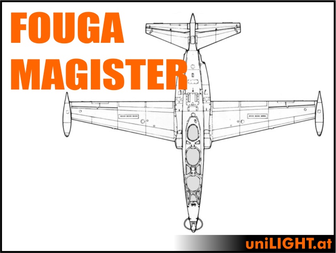 Fouga Magister (1:6, 2m, CIVIL/SPORT)