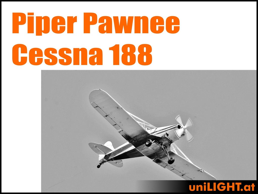 Piper PA-25 Pawnee und Cessna 188 (1:5, 2.2m, ENTRY)