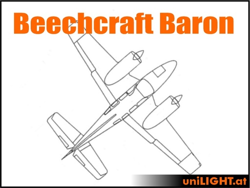 [BND-Baron-6-ENT] Beechcraft Baron (1:6, 1.8m, ENTRY)