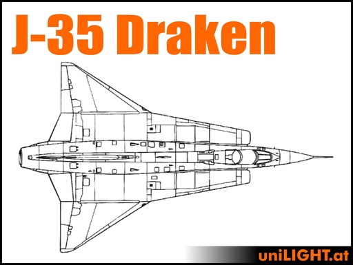 [BND-Draken-5-ENT] Saab J-35 Draken (1:5, 1.9m, ENTRY)