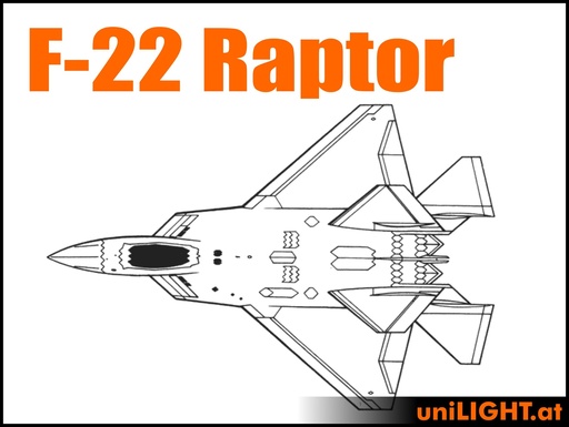 [BND-F22-12-STA] F-22 Raptor (1:12, 1.6m, STANDRD)