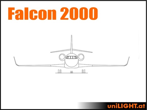 [BND-Falcon2000-7-CIV] Dassault Falcon 2000 (1:7, 2.8m, CIVIL/SPORT)