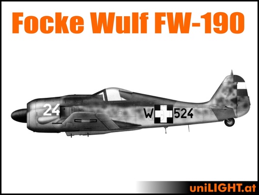 [BND-FW190-4-CIV] Focke Wulf FW-190 (1:4, 2.7m, CIVIL/SPORT)