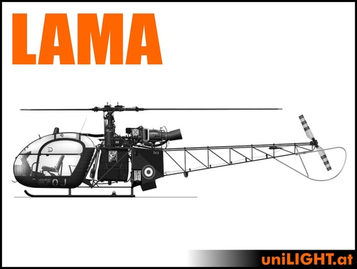 [BND-LAMA-8-STA] LAMA SA 315 or BELL 47 (1:8, 1.3m, STANDRD)