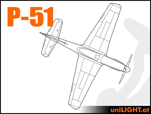 [BND-P51Mustang-5-PRO] North American P-51 Mustang (1:5, 2.2m, PRO)