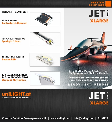 [SET-JET-XL3] Set für Sport-Jets XLARGE(2.2m-3m) 